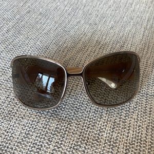 Authentic Versace sunglasses beige and gold.